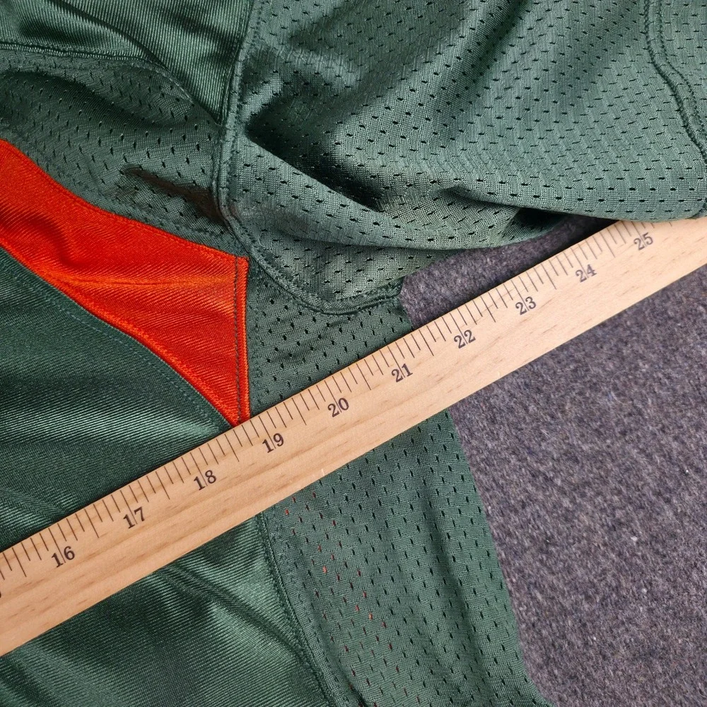 Vintage Y2K Miami Hurricanes #5 Nike Football Jersey Mens M Bottom Jock Tag Rem